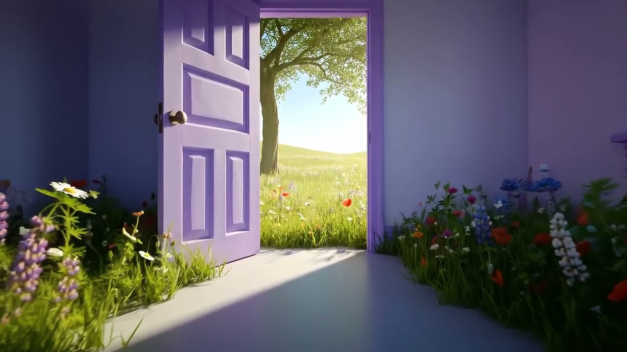 Created with Veo: Purple Door