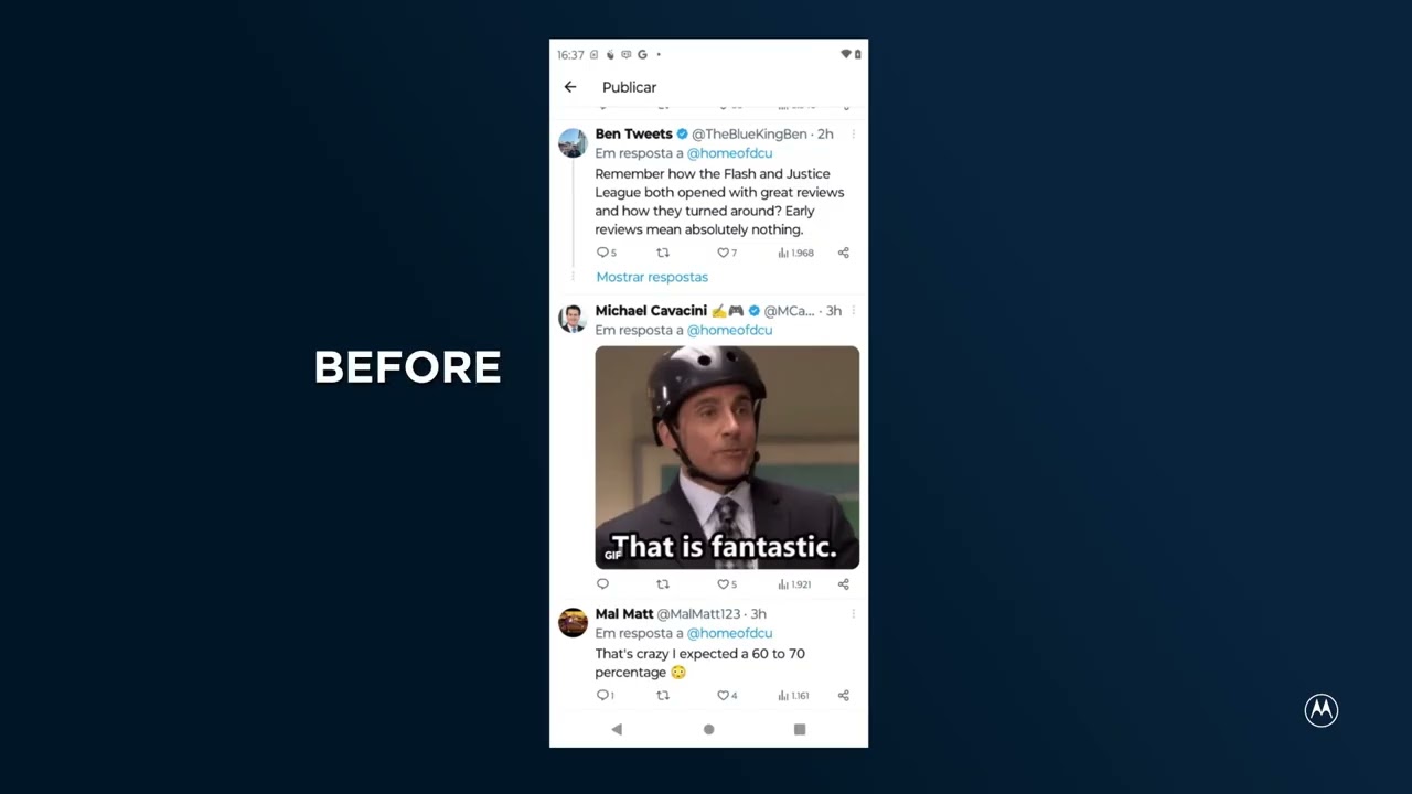 Motorola - Ocultação de conteúdo privado