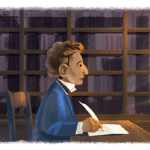 Imagen relacionada con Giacomo Leopardi, uno de los grandes poetas italianos, recibe un Doodle de Google